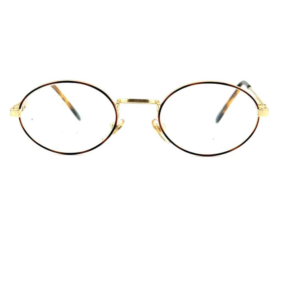 L'amy Paris Eyeglasses Frame Kids 204 gold Round‎ 46-18-130 Brown H13083